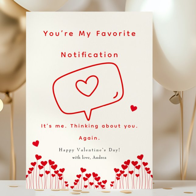 Tarjeta Festiva Funny Red Valentine's Day Holiday Card (Subido por el creador)