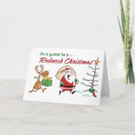 Tarjeta Festiva Funny Redneck Navidades