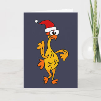 Tarjeta Festiva Funny Rubber Chicken Navidades Personalizado