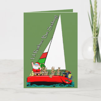 Tarjeta Festiva Funny Santa Bastante ser marinero de Navidades de