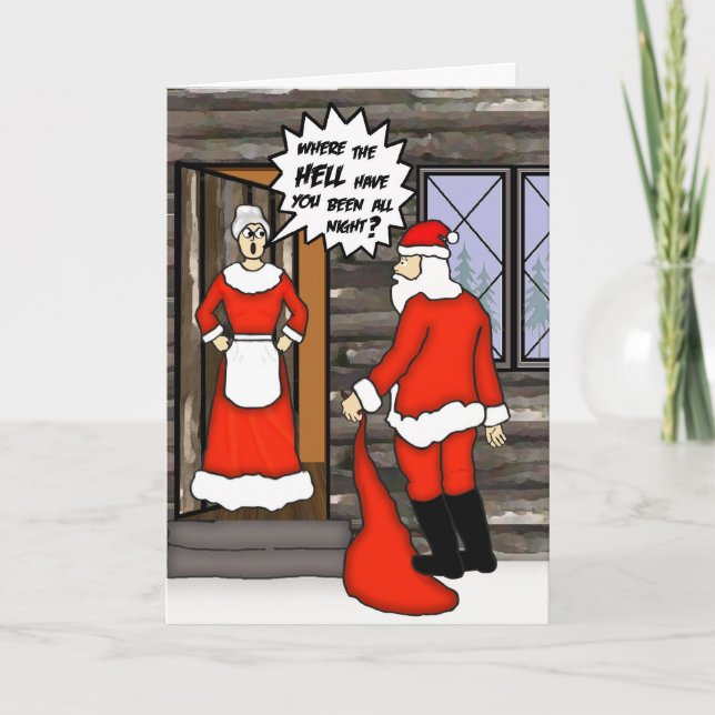 Tarjeta Festiva Funny Santa Card (Anverso)