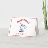 Funny Santa En Los Navidades De Verano En Julio