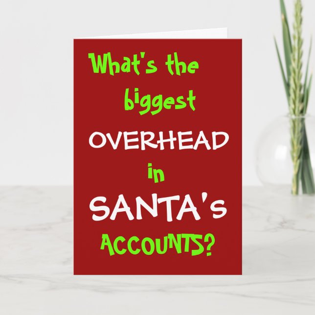 Tarjeta Festiva Funny Santa Financial Accounting Navidades (Anverso)