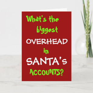 Tarjeta Festiva Funny Santa Financial Accounting Navidades