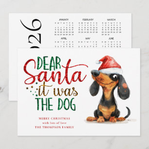 Tarjeta Festiva Funny Santa It Era Perro 2026 Navidades del calend