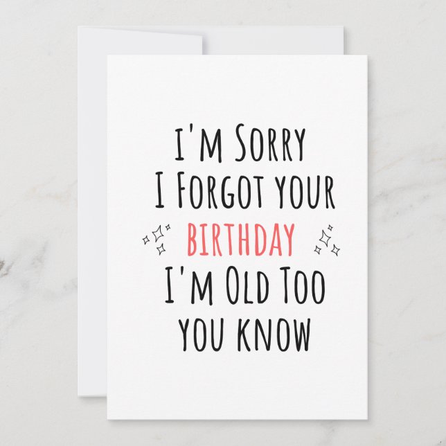 Tarjeta Festiva Funny  sarcastic birthday (Anverso)