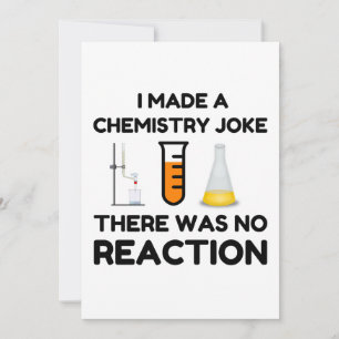 Tarjeta Festiva Funny Science lover chemistry chiste