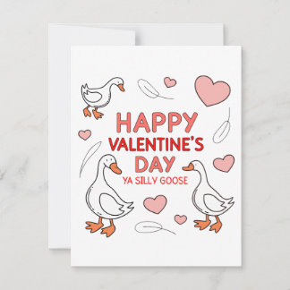 Tarjeta Festiva Funny Silly Goose Valentine’s Day Card for Him!