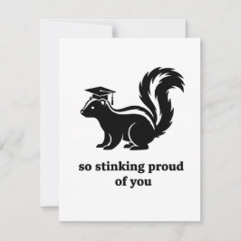 Tarjeta Festiva Funny Skunk Graduation Card So Stinking Proud