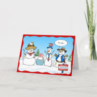 Funny Snowman Patriotic Navidades