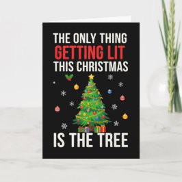 Tarjeta Festiva Funny Sober navidades