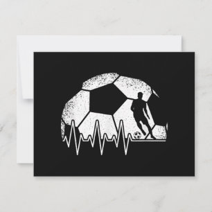 Tarjeta Festiva Funny Soccer Heartbeat Soccer Player