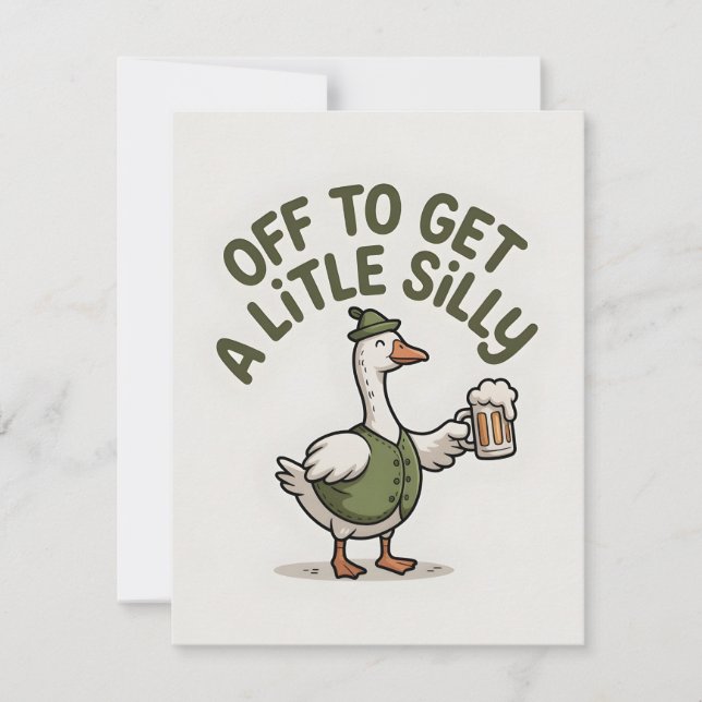Tarjeta Festiva Funny St Patrick’s Day Goose Card (Anverso)