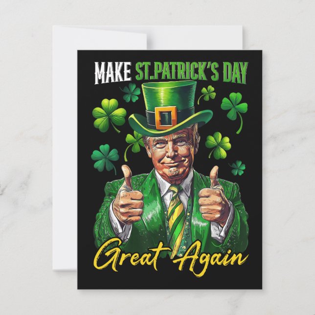 Tarjeta Festiva Funny St Patricks Day Parody  (Anverso)