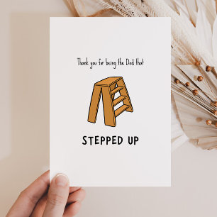 Tarjeta Festiva Funny Stepdad Pun Fathers Day