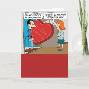 Tarjeta Festiva Funny Super Jumbo Candy El día de San Valentín
