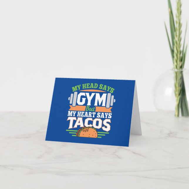 Tarjeta Festiva Funny Taco Lover (Anverso)