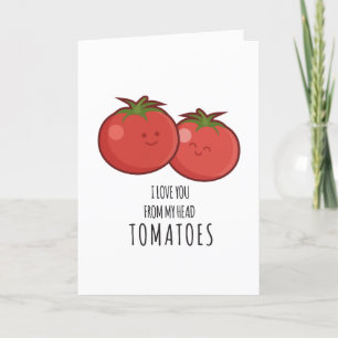 Tarjeta Festiva Funny Tomato Día de San Valentín Romantic Card