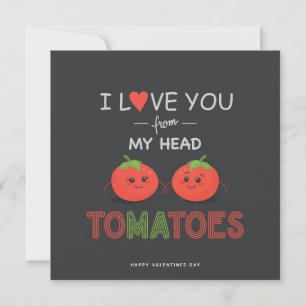Tarjeta Festiva Funny Tomato Día de San Valentín Romantic Card