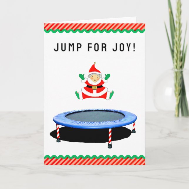Tarjeta Festiva Funny Trampoline Christma (Anverso)