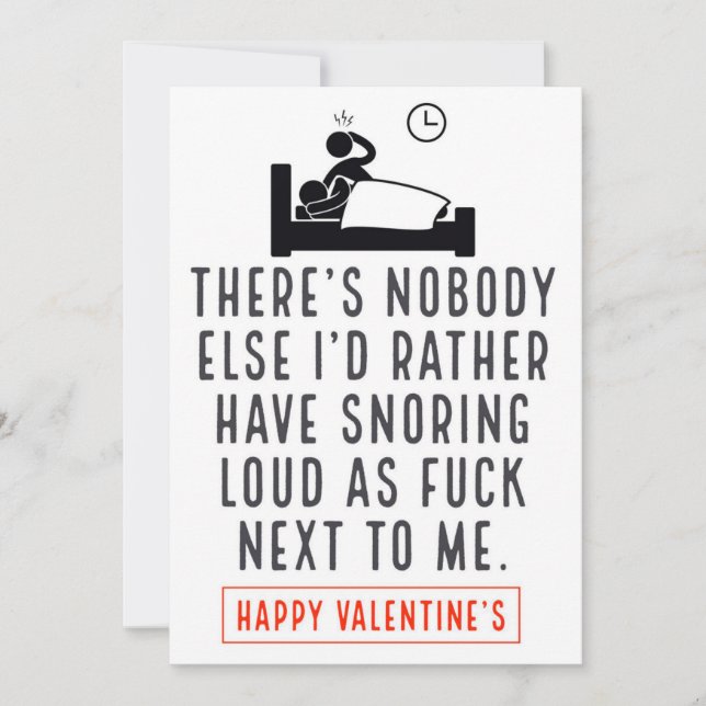 Tarjeta Festiva Funny Valentines Card (Anverso)