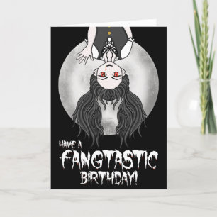 Tarjeta Festiva Funny Vampire Halloween Cumpleaños