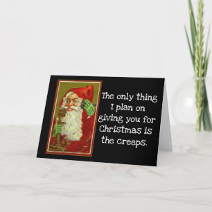 Tarjeta Festiva Funny Vintage Santa Holiday Card