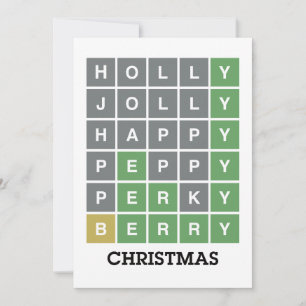 Tarjeta Festiva Funny Wordle Navidades