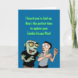 Tarjeta Festiva Funny Zombie Get Well Card