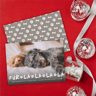 Tarjeta Festiva Fur La La La La La Paws Perro Lover Foto Funny Mas