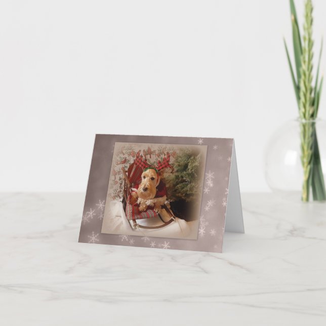 Tarjeta Festiva Furry & Bright Howliday (Anverso)