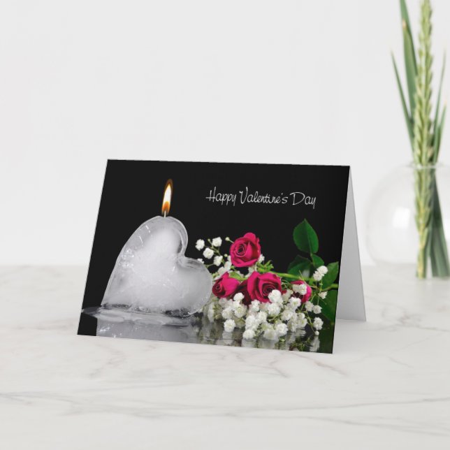 Tarjeta Festiva Fusión del corazón de San Valentín (Anverso)