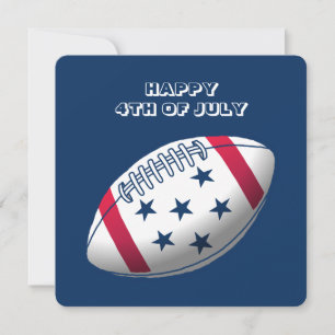 Tarjeta Festiva Fútbol feliz 4 de julio