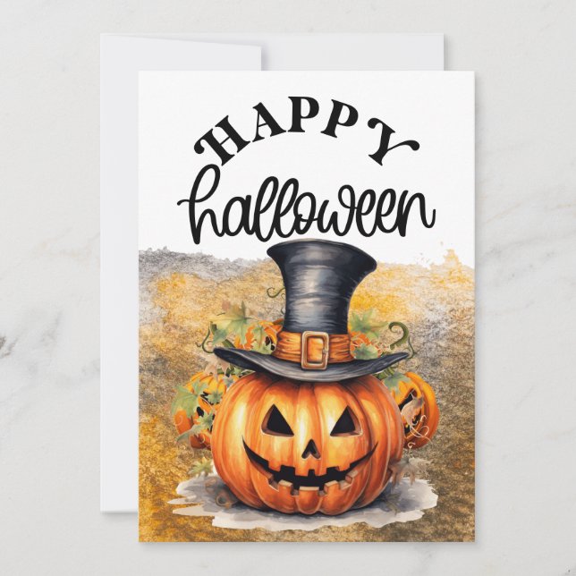 Tarjeta Festiva Fútbol halloween para jugador (Anverso)