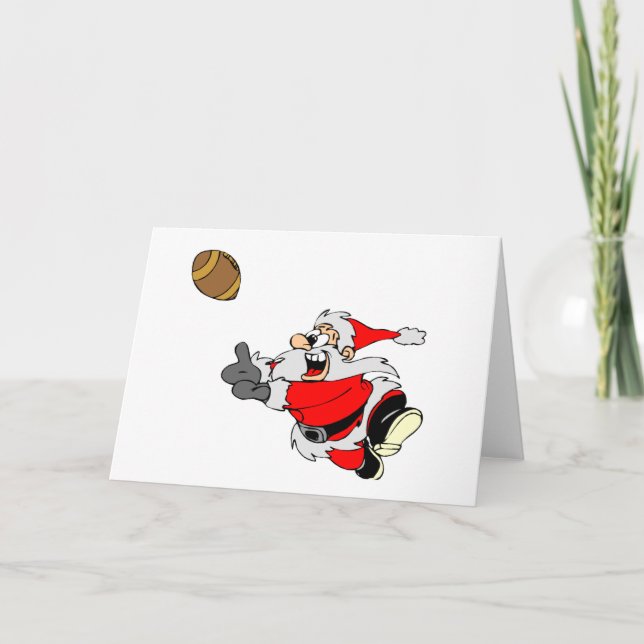 Tarjeta Festiva Fútbol Papá Noel (Anverso)