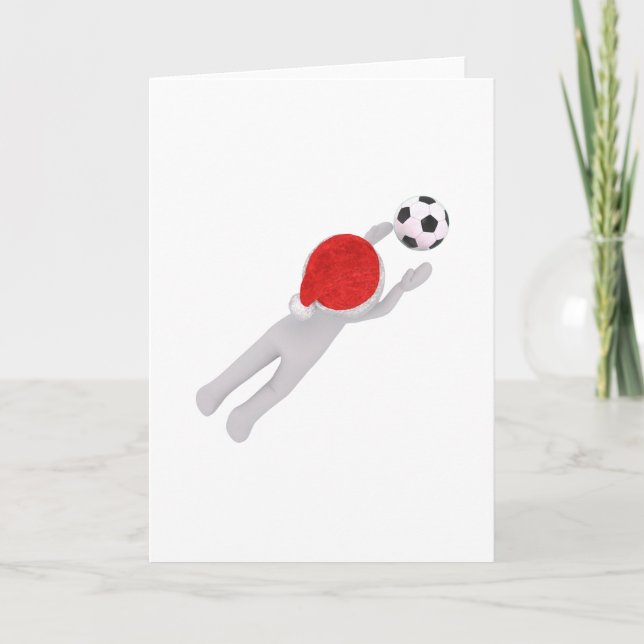 Tarjeta Festiva fútbol Papá Noel (Anverso)