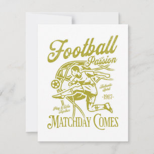 Tarjeta Festiva Fútbol Pasión - Llega el día de fiesta - Fútbol