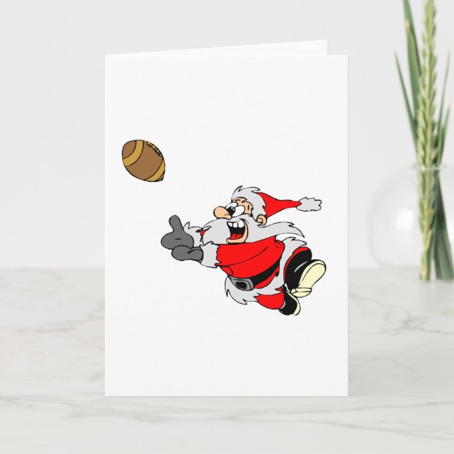 Tarjeta Festiva Fútbol Santa Claus (Anverso)