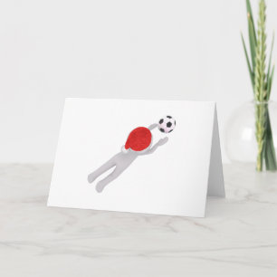 Tarjeta Festiva fútbol santa claus