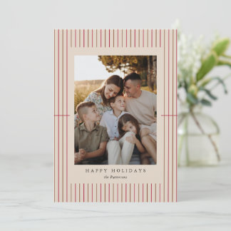 Tarjeta Festiva Gabardine Flat Holiday Card