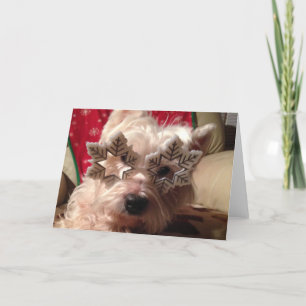 Tarjeta Festiva Gafas de copo de nieve para el invierno de este we