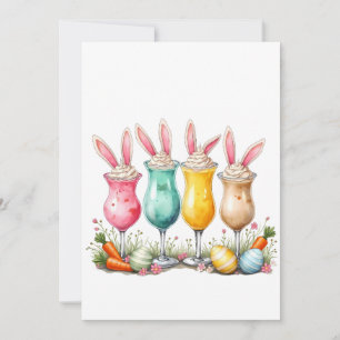 Tarjeta Festiva Gafas de lata de pascua con orejas confitadas