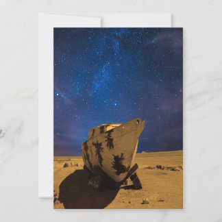 Tarjeta Festiva Galaxy Boat; 5 x 7 Expression/Greeting Card