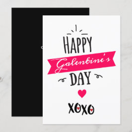 Tarjeta Festiva Galentine X ❤ X | Feliz Día de Galentina + Rosa