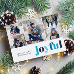Tarjeta Festiva Galería "alegre" de 5 fotos de Winter Blue<br><div class="desc">Difundir alegría de vacaciones con nuestra tarjeta de Navidades de la Galería Azul de Invierno! Personalice esta tarjeta festiva añadiendo 5 de sus preciadas fotos. Celebra la temporada con diseños personalizados y recuerdos sentidos.</div>
