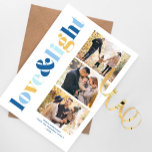 Tarjeta Festiva Galería de 3 fotos de "Amor y luz" Hanukkah<br><div class="desc">Estas hermosas tarjetas de felicitación de Hanukkah son completamente personalizable. Añade tu propia foto y mensaje para un diseño único.</div>