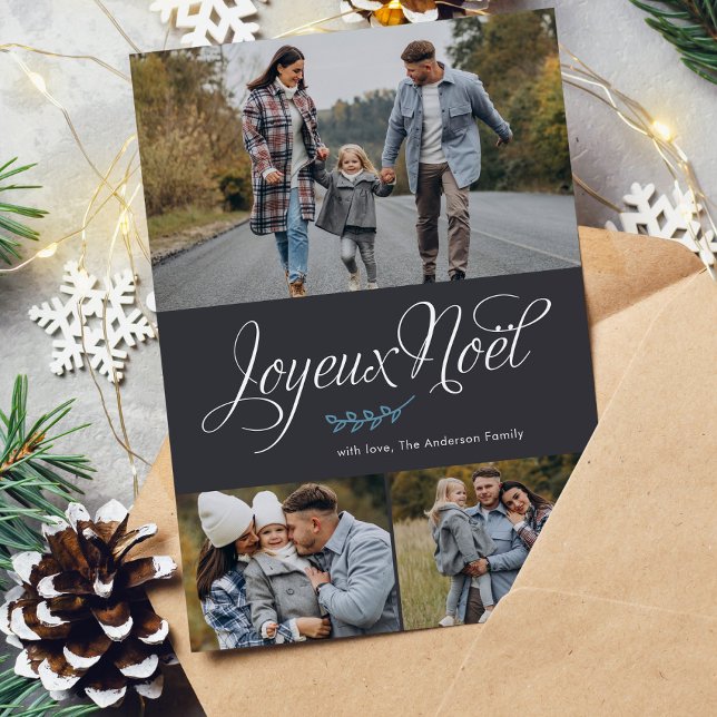 Tarjeta Festiva Galería fotográfica "Joyeux Noel" de tres (Subido por el creador)