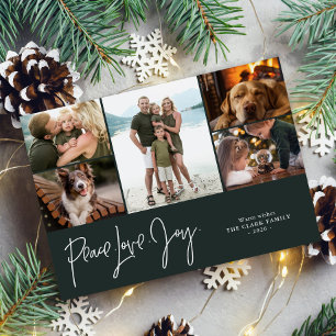 Tarjeta Festiva Galería fotográfica "Peace Love Joy" 5