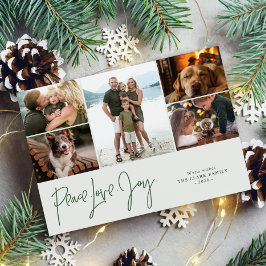 Tarjeta Festiva Galería fotográfica "Peace Love Joy" 5