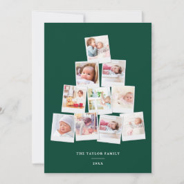 Tarjeta Festiva Galería multifotografía de niños cuadrados de árbo